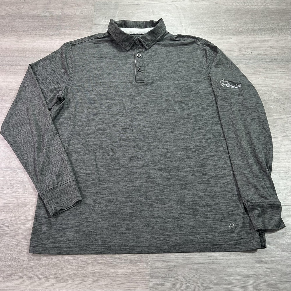 AndersonOrd Apple‎ Mountain Golf Shirt Mens Medium Long Sleeve Performance Polo